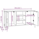  Komoda 107 x 38 x 60 cm od konstruiranog drva | shoptok.hr