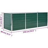  Sadilica od pocinčanog čelika 240 x 80 x 77 cm zelena | shoptok.hr