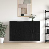  Ormar za montažu na zid 2 kom. Crni hrast 69,5 x 34 x 90 cm | shoptok.hr