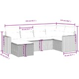  6-dijelni set vrtnih sofa od poliratana s jastucima svjetlosivi | shoptok.hr