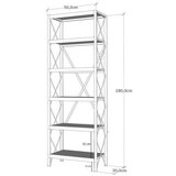 Hanah home Suadiye - Anthracite AnthraciteBlack Bookshelf | ePonuda.com