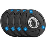 Rebel Active RBA-2107 – Set olimpijskih uteži 4 × 1,25 kg, skupno 5 kg, gumiran, odprtina 51 mm Cene