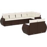  8-dijelni set vrtnih sofa s jastucima smeđi od poliratana | shoptok.hr