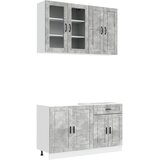  Kuhinjska jedinica PORTO 4 pcs Betonska siva Konstruirano drvo | Eponuda.com