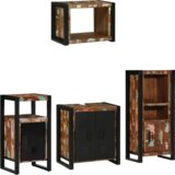 vidaXL Set namještaja za kupaonicu 4 pcs Čvrsto reciklirano drvo | shoptok.hr