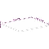  Ploča za stol 60x50x2,5 cm pravokutna masivno obnovljeno drvo | shoptok.hr