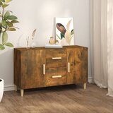 vidaXL Komoda dimljeni hrast 100x36x60 cm konstruiran les Cene