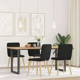 vidaXL Blagovaonske stolice od tkanine 4 kom crne | shoptok.hr