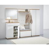 XORA omara za čevlje bela, hrast artisan | Shoptok.si