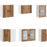  11-dijelni set kuhinjskih ormarića Porto konstruiranog drva Smeđa | shoptok.hr