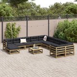  12-dijelni set vrtnih sofa od impregnirane borovine | shoptok.hr