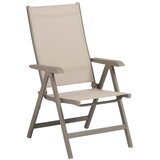 Vrtni ležalniki in počivalniki KETTLER BASIC PLUS naslanjajoči se aluminijasti stol – taupe / beige Cene