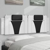Maison Chic posteljno vzglavje - vzglavna omarica - vzglavna stranica bela in črna 160 cm umetno usnje, (21704092) | Shoptok.si
