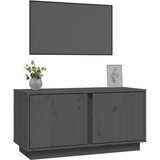 TV ormarić sivi 80 x 35 x 40,5 cm od masivne borovine | Eponuda.com