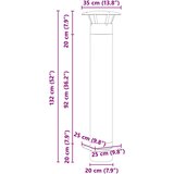  Produžetak dimnjaka Srebrna 35 x 35 x 132 cm Nehrđajući čelik | shoptok.hr