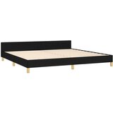  Okvir za krevet s uzglavljem crni 200 x 200 cm od tkanine | shoptok.hr