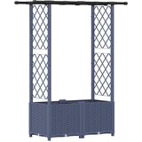  Povišeni krevet s mrežom i krovom Sivi 124,5 x 40 x 138 cm PP | shoptok.hr