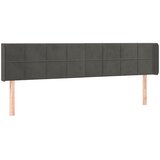  LED uzglavlje tamnosivo 203x16x78/88 cm baršunasto | shoptok.hr
