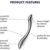 Satisfyer Pure Gravity 1 – rebrasti čelični dildo (srebrni) | shoptok.hr