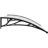 Nadstrešnica za vrata crna i prozirna 120 x 75 cm PC | shoptok.hr