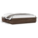 Furnova Posteljni okvir rjav hrast 200x200 cm inženirski les, (21942991) | Shoptok.si
