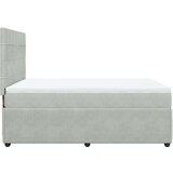 vidaXL Box spring postelja z vzmetnico svetlo siva 140x200 cm žamet | Shoptok.si