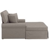  Naslonjač z krilom z blazino Taupe 91 x 157 x 91 cm blago, (5000133088) | Shoptok.si