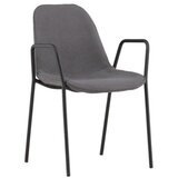 Vind Collection Vind Kl&amp;auml;desholmen blagovaonska stolica s rukohvatima, tamnosiva, set od 2 Slike