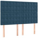  s oprugama i madracem tamnoplavi 140x190 cm baršunasti | shoptok.hr