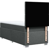 vidaXL Box spring postelja z vzmetnico temno siva 90x190 cm blago | Shoptok.si