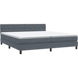 Krevet s oprugama i madracem tamnosivi 180x210 cm baršunasti | Eponuda.com