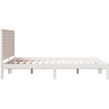  Dugi okvir kreveta bez madraca bijeli 160 x 220 cm masivno drvo | shoptok.hr