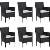  7-dijelni vrtni blagovaonski set od poliratana crni | shoptok.hr