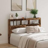 Ormarić za uzglavlje s LED svjetlima staro drvo 160x17x102 cm | shoptok.hr
