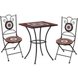 In 3-dijelni bistro set s keramičkim pločicama boja cigle i bijeli Cijene