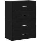  Ormari s 2 ladice 2 kom crni hrast 60x31x40cm konstruirano drvo | shoptok.hr