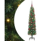 vidaXL Umestno božično drevo Zelena 180 cm PVC in Jeklo in Plastika | Shoptok.si