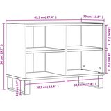 TV ormarić bijeli 69,5 x 30 x 50 cm od konstruiranog drva | shoptok.hr