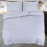 Set posteljine za poplun sivi 140 x 200 cm pamučni | shoptok.hr