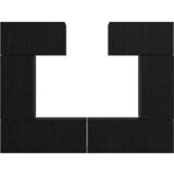 vidaXL Set TV komoda s policom s pohranom s vratima 6 pcs Crni hrast 80 x 30 x 30 cm | shoptok.hr
