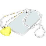 AVIZAR Dragulj za telefon 80 cm z ovalnimi kroglicami in srckom, kolekcija Romeo - prozoren, (20763741) | Shoptok.si