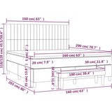  Krevet box spring s madracem svjetlosiva 160x200 cm tkanina | shoptok.hr