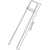  Klinovi za tlo U-oblika 25 kom 20 x 3,5 cm od pocinčanog čelika | Eponuda.com
