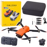  D6 PRO Drone s dvostrukom HD kamerom i LED svjetlima s narančastom bojom | shoptok.hr