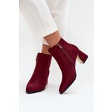 Boto Women's heeled ankle boots with gold details Bordeaux Kalivra | shoptok.hr