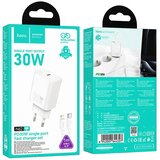 hoco. USB-C QC PD 30W stenski polnilec za telefon + USB-C na Lightning kabel N62 bel | Shoptok.si