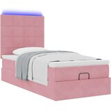 vidaXL okvir kreveta s madracima ružičasti 90x200cm baršunasti | shoptok.hr