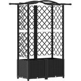  Povišeni krevet s mrežom i krovom Crna 122 x 40 x 141 cm PP | shoptok.hr