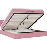 vidaXL Otomanski posteljni okvir z vzmetnico roza 200x200 cm žamet, (22053625) | Shoptok.si