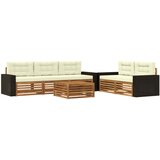  Set vanjskih sofa 6 kom. Prirodna i krem Smeđa | shoptok.hr